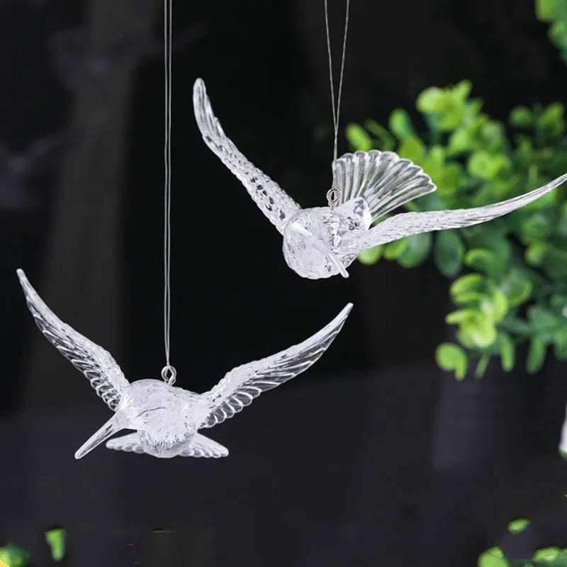 Clear Christmas Hanging Ornament – Bird, Snowflake & Drop Designs