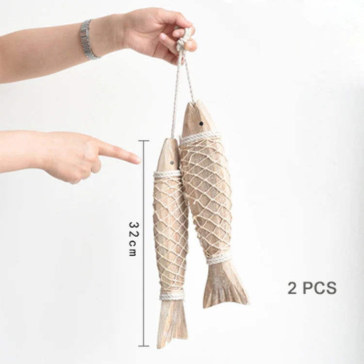 Nordic Wooden Hanging Fish Wall Decor
