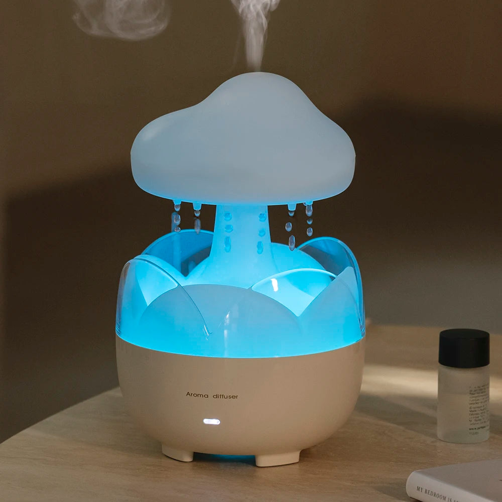 Rain Cloud Aroma Diffuser with Mushroom Design