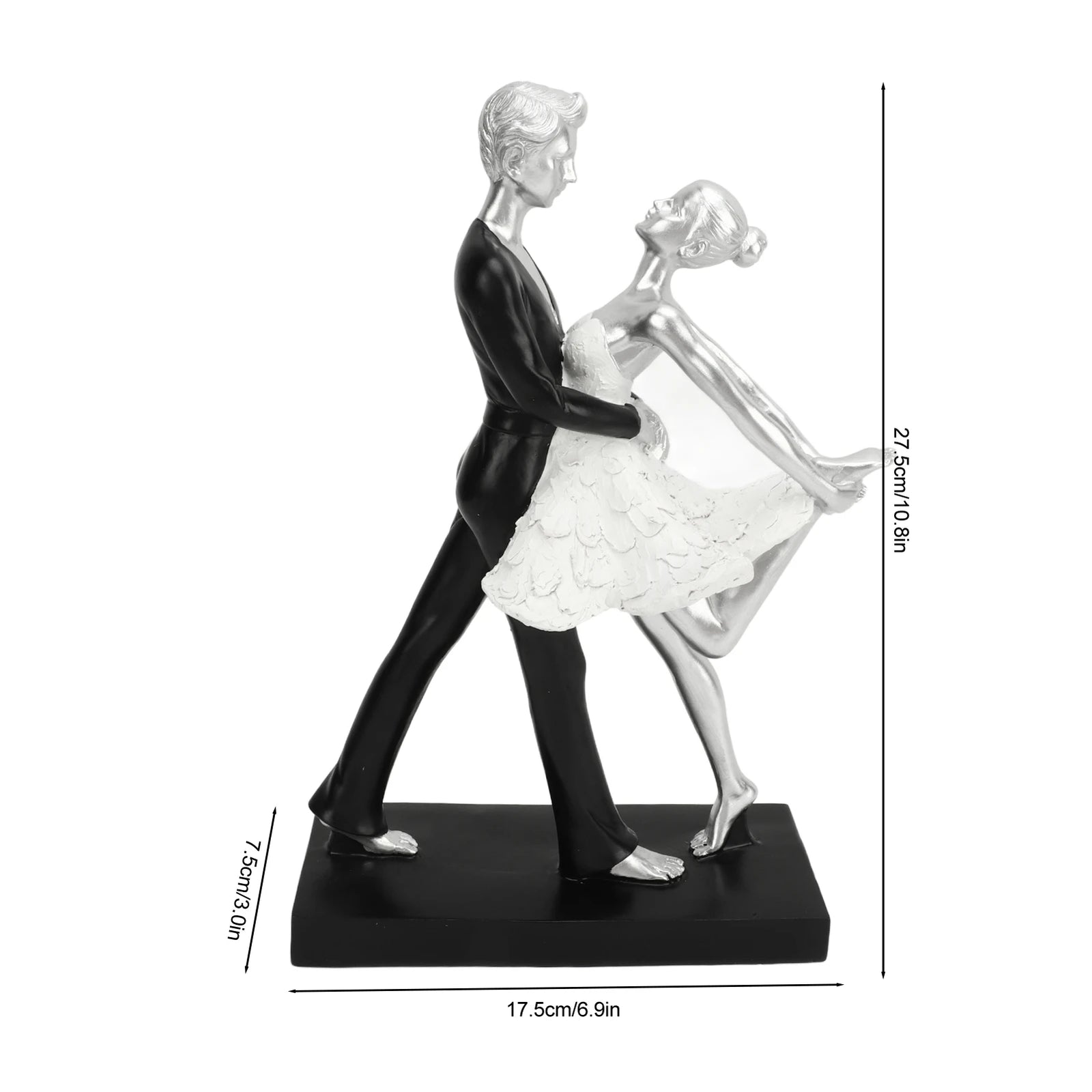 Modern Couple Dancing Resin Statue