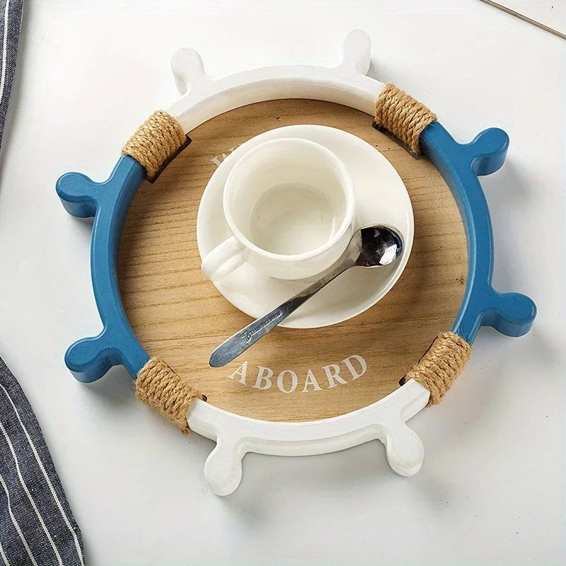 Nautical Wooden Rudder Tray