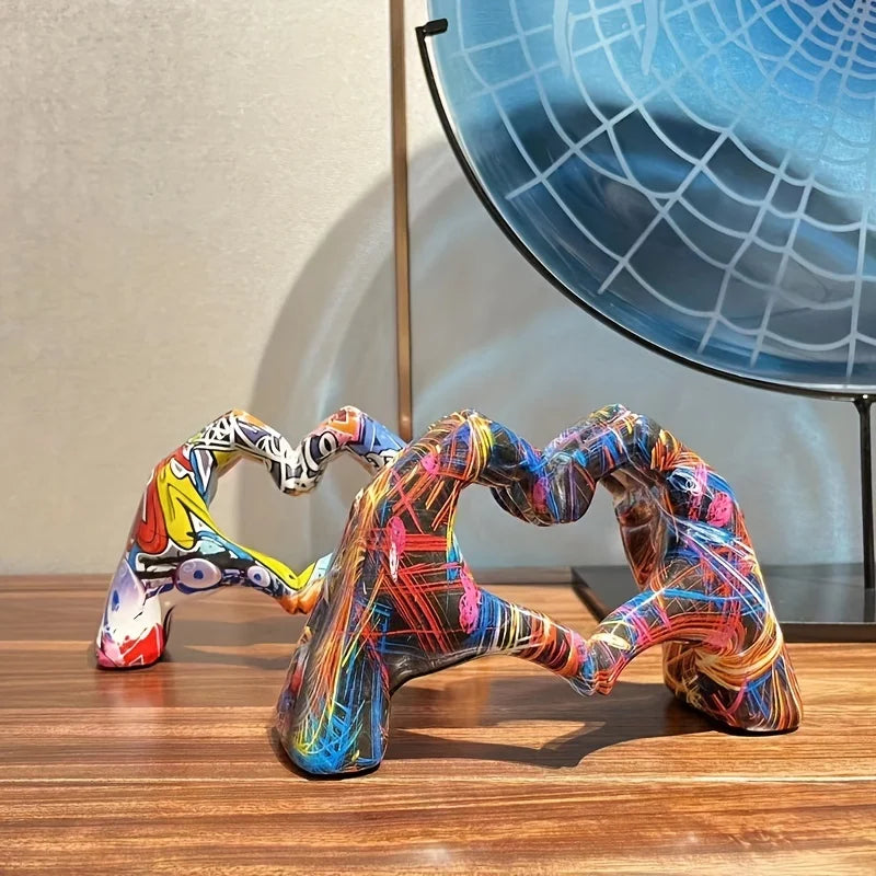 Colorful Love Gesture Sculpture