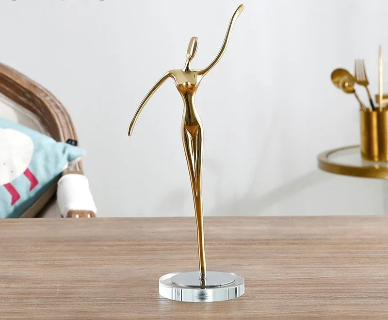 Copper Ballet Girl Figurines