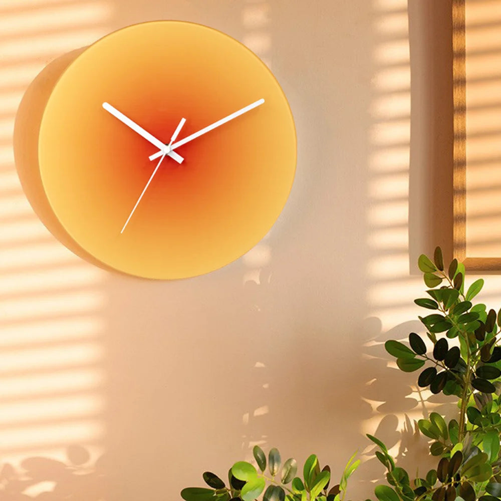 Sunset Gradient Glass Wall Clock