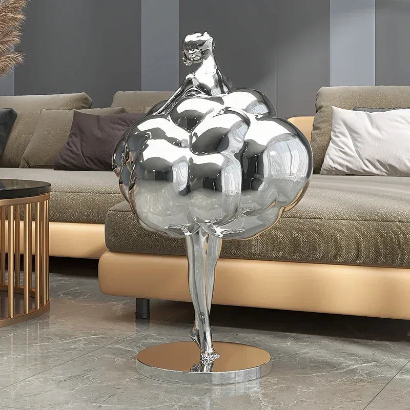 Modern Ballet Girl Cloud Statue