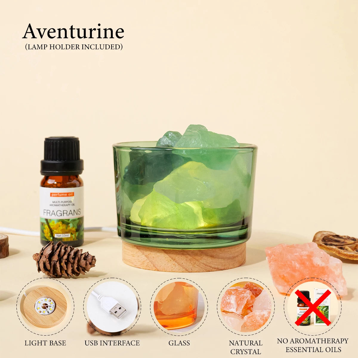 Natural Crystal Aromatherapy Lamp