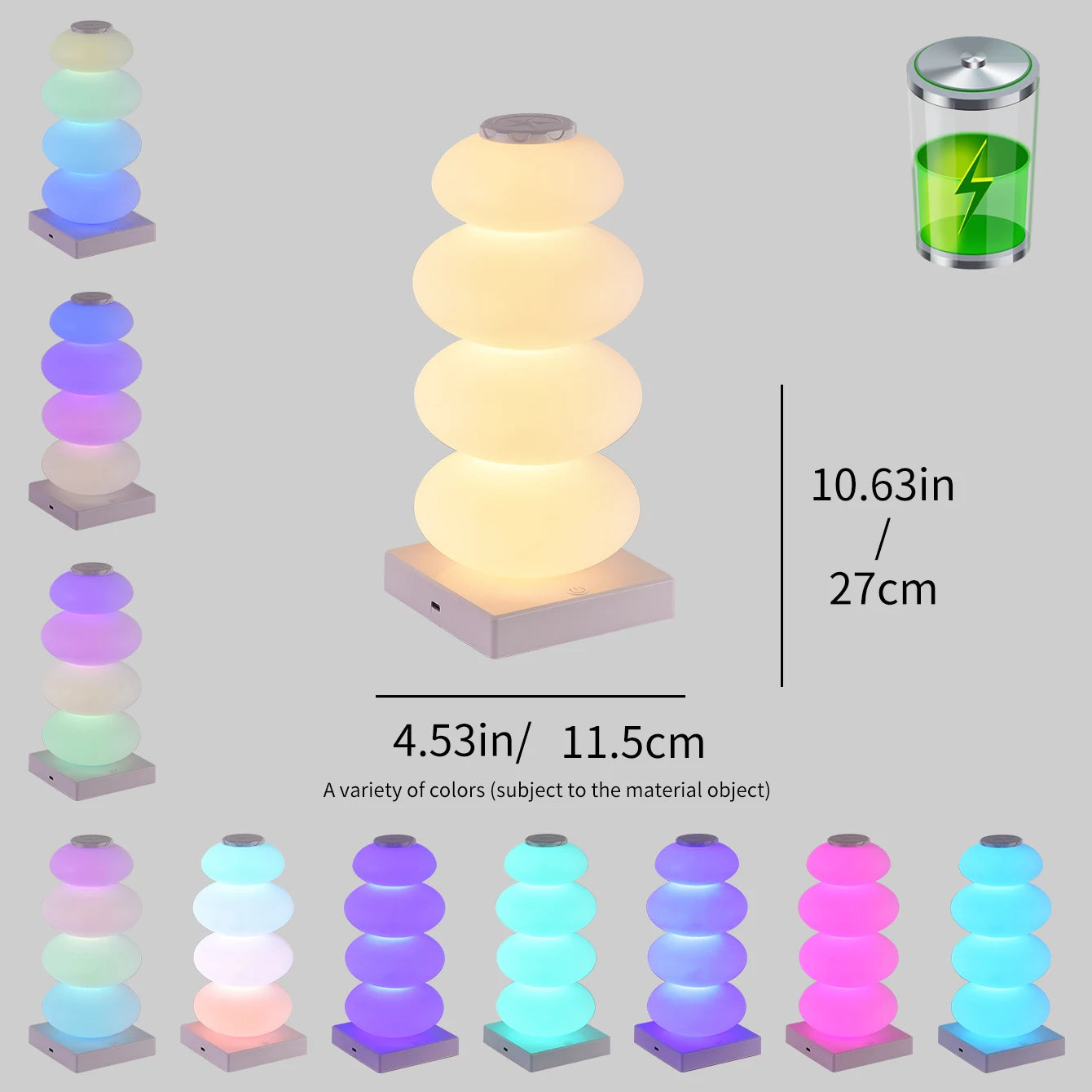 Modern RGB LED Touch Table Lamp