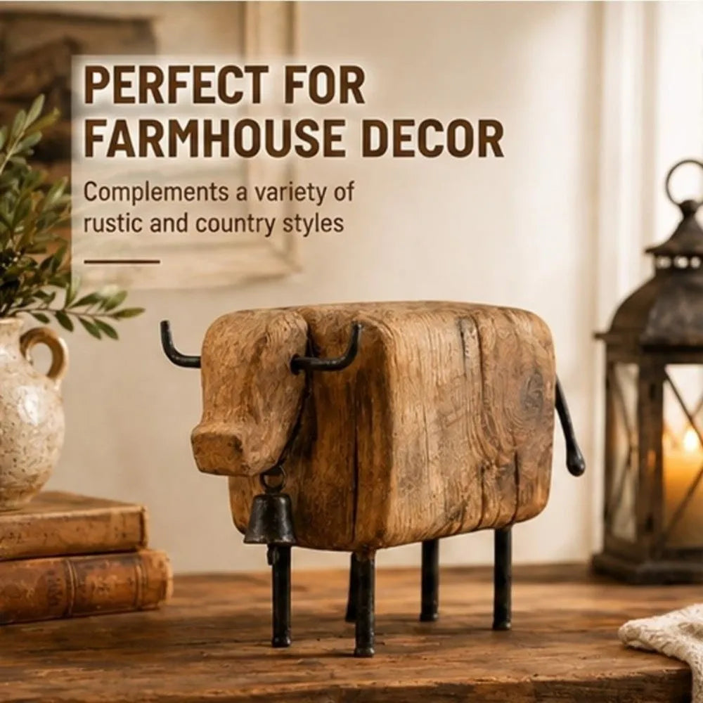 Rustic Western Animal Figurine – Cow or Sheep