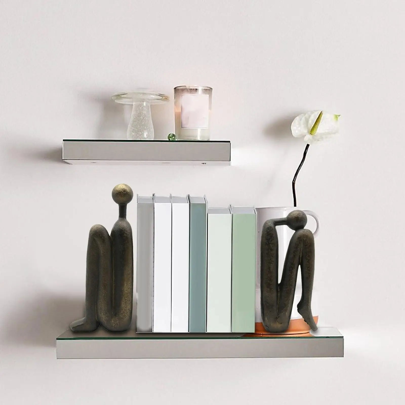 Modern Thinker Resin Bookends