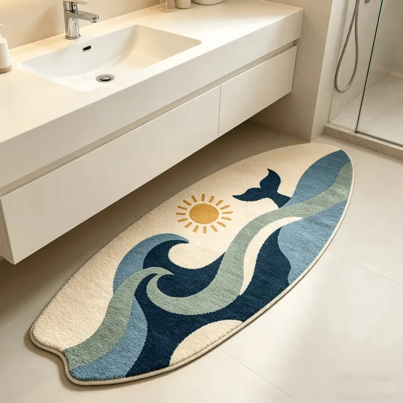 Whale Tail Wave Rug – Ocean-Inspired Area Rug
