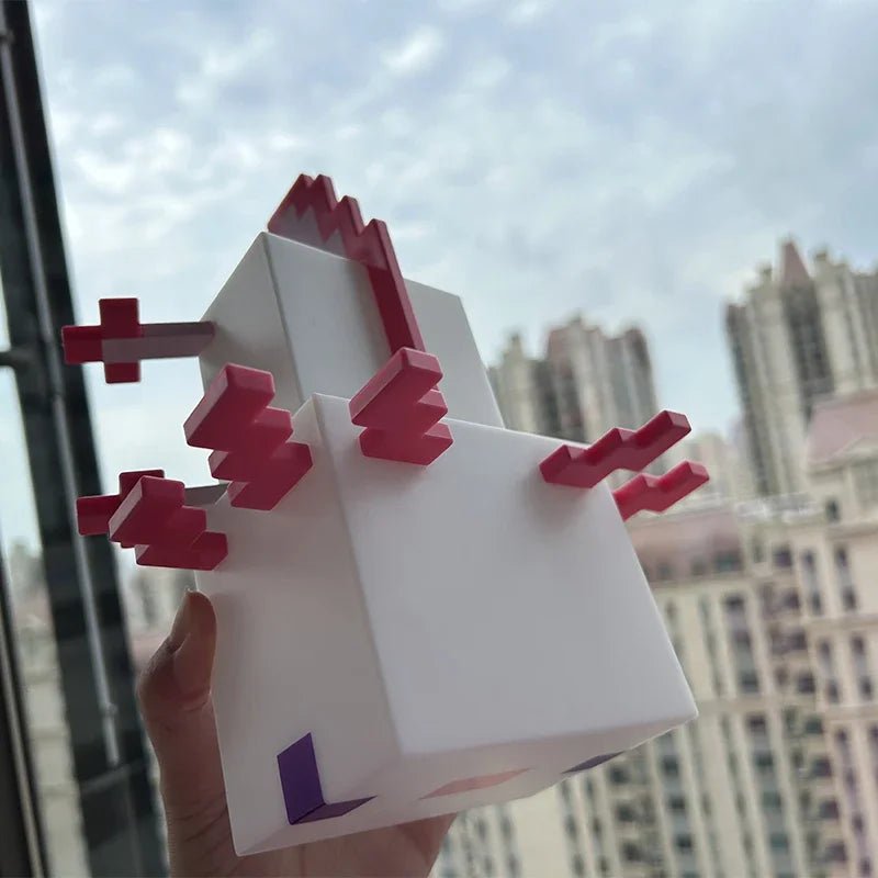 Pixelated Axolotl Lamp