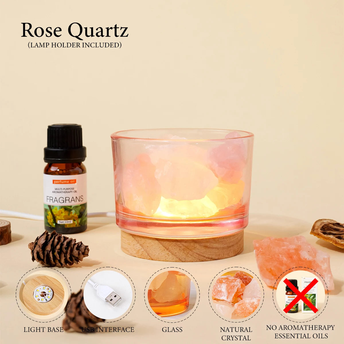 Natural Crystal Aromatherapy Lamp