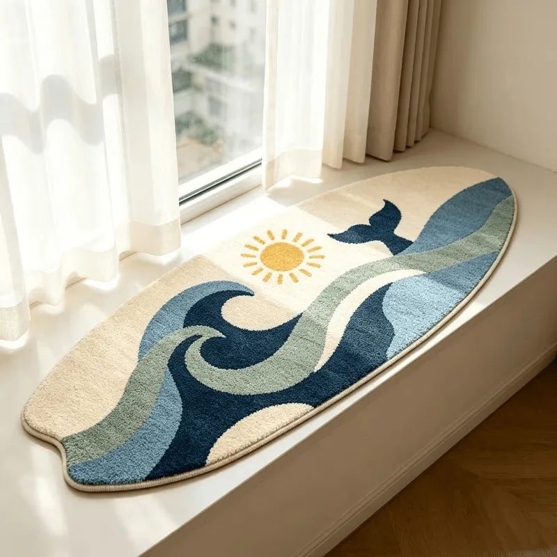 Whale Tail Wave Rug – Ocean-Inspired Area Rug