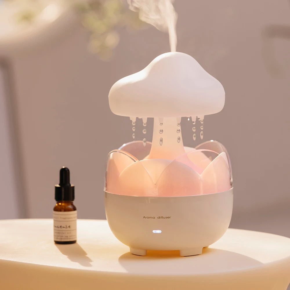 Rain Cloud Aroma Diffuser with Mushroom Design