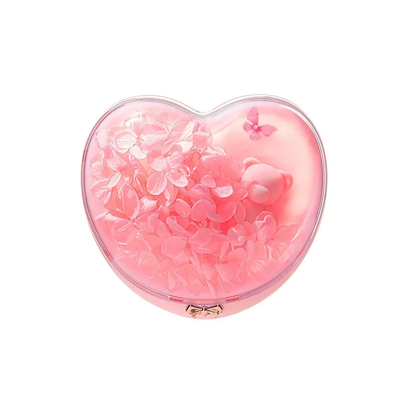 Romantic Heart Shaped Bluetooth Speaker with Eternal Flowers