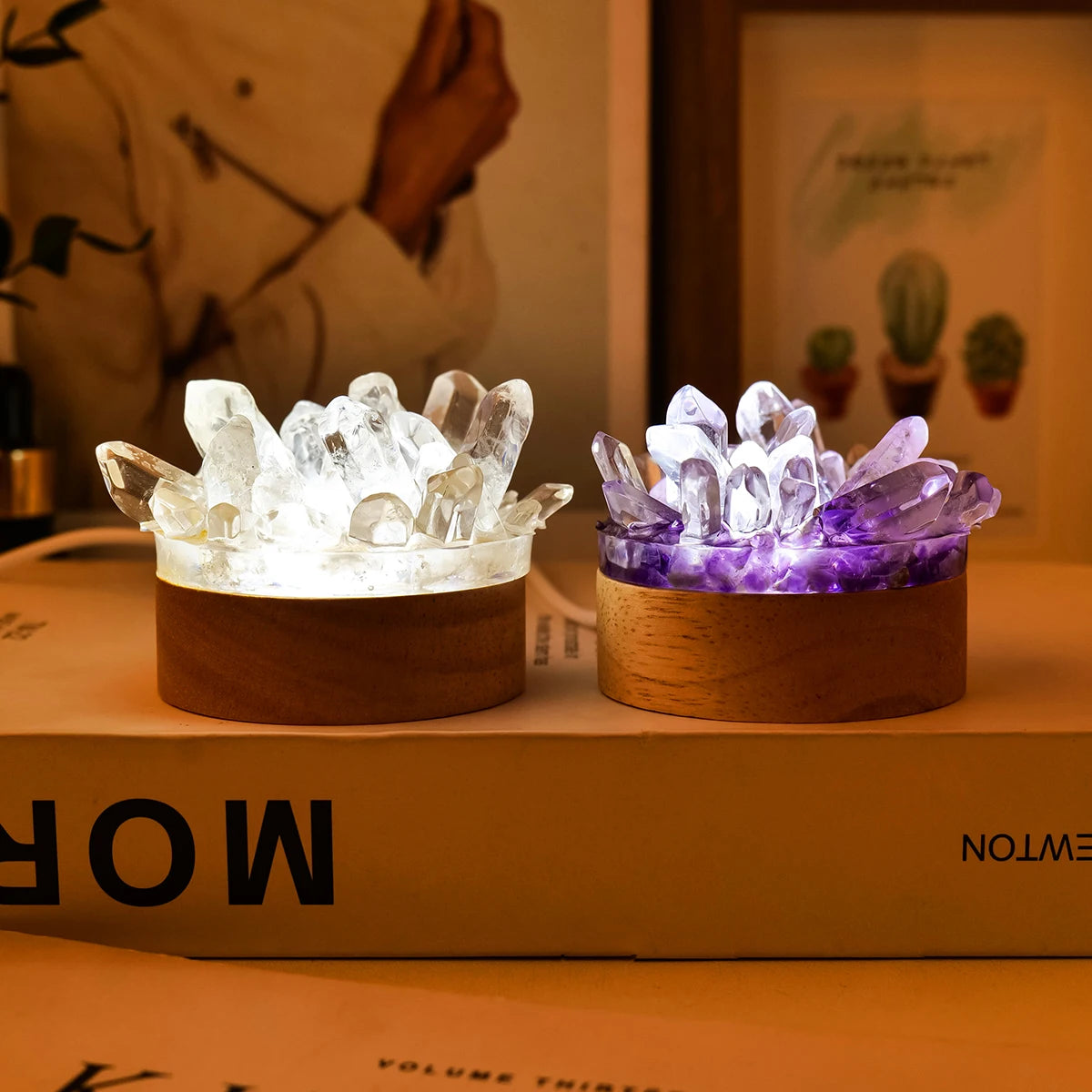 Natural Amethyst Crystal Lamp