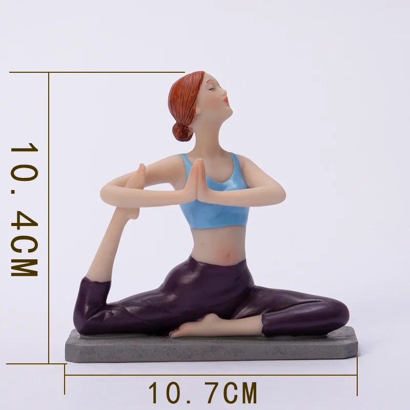 Elegant Yoga Girl Sculpture