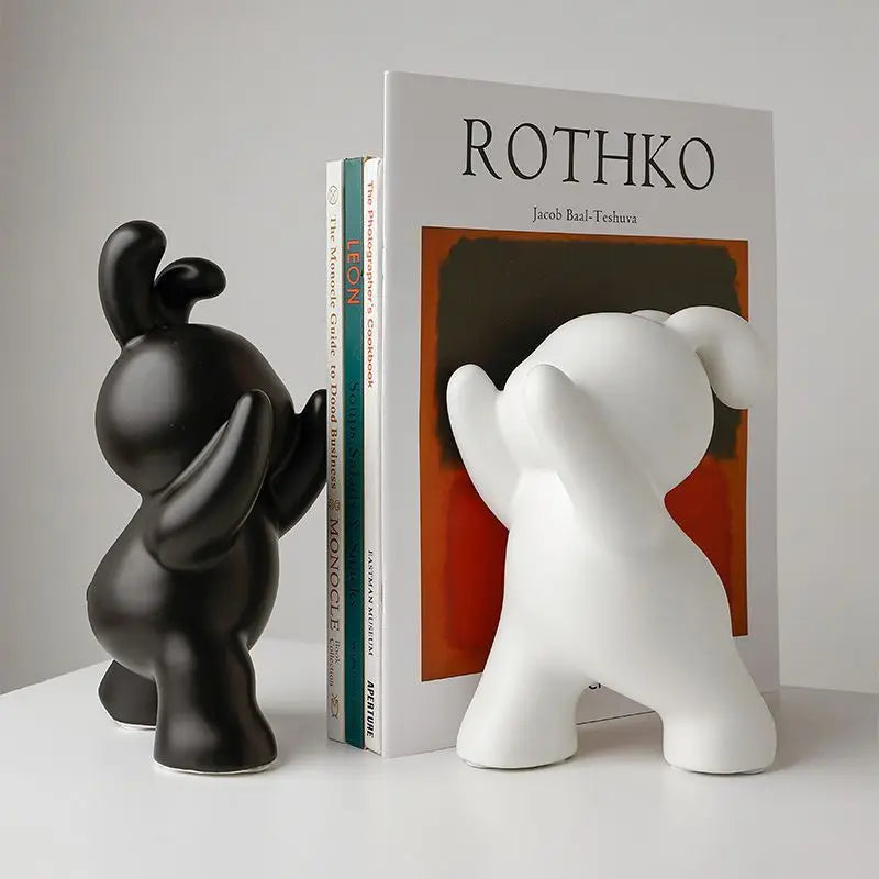 Minimalist Bunny Bookends