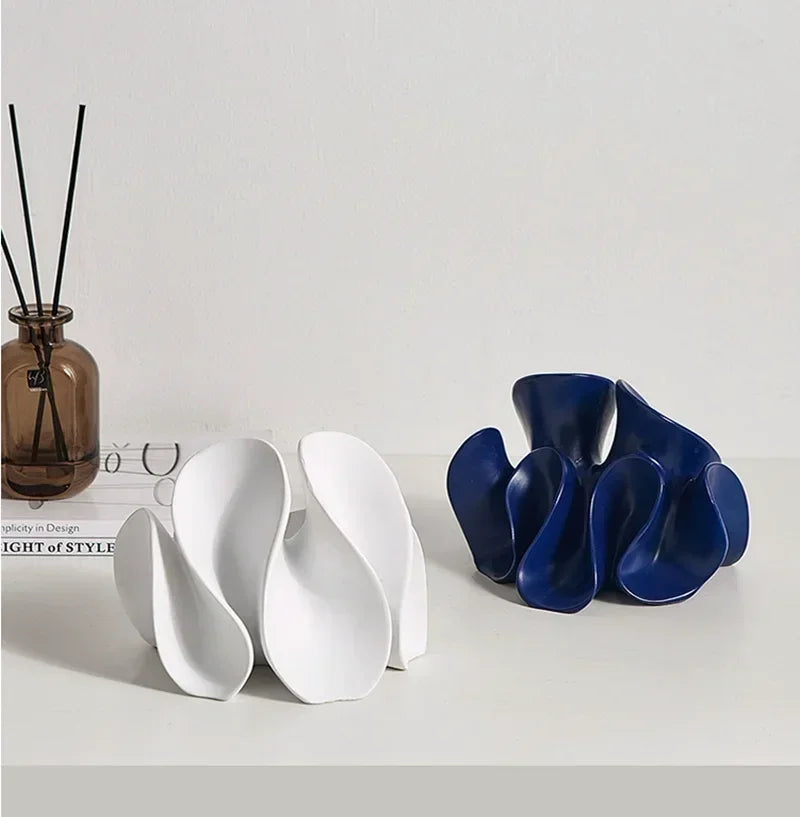 Modern Abstract Petal Sculpture