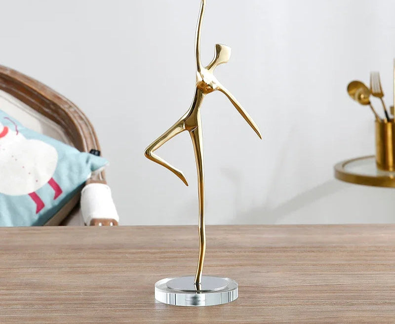 Copper Ballet Girl Figurines