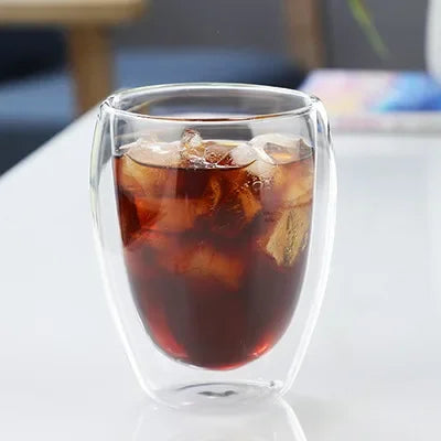 Double Wall Insulated Glass Cup