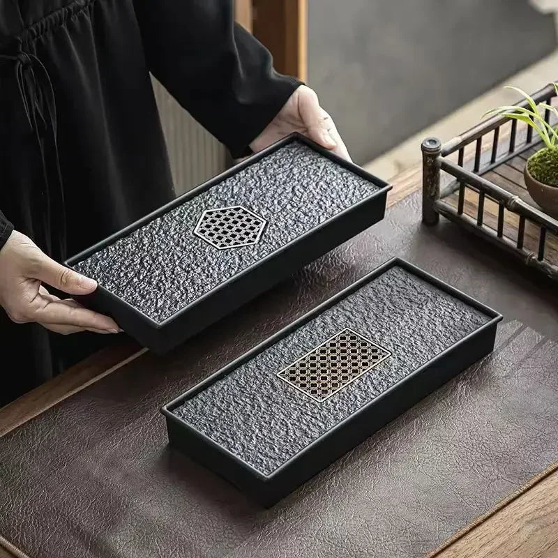 Luxury Chinese Tea Tray with Drainage
