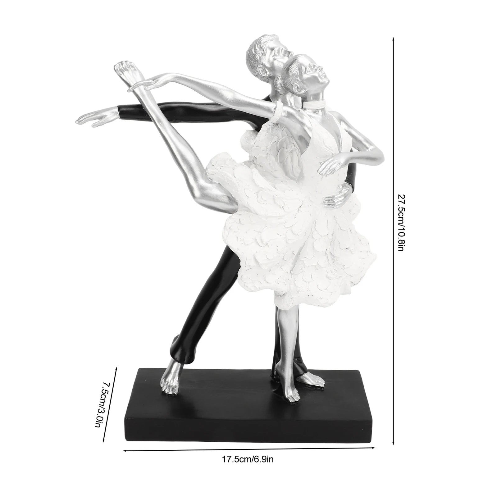 Modern Couple Dancing Resin Statue