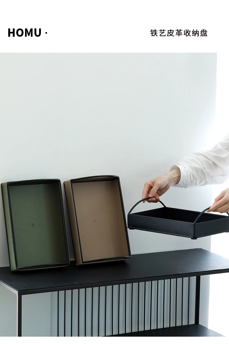 Minimalist Leather Tray