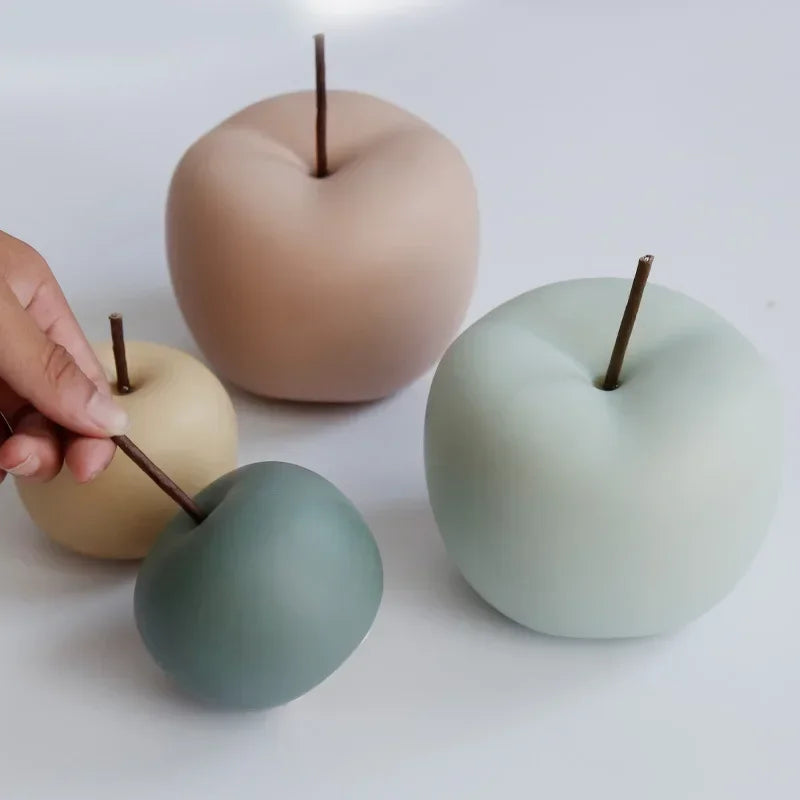 Nordic Ceramic Apple Sculpture