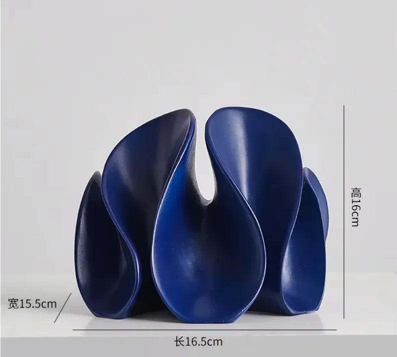 Modern Abstract Petal Sculpture