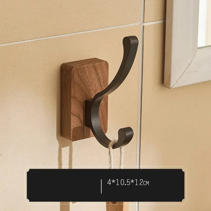 Modern Walnut Wood Wall Hook