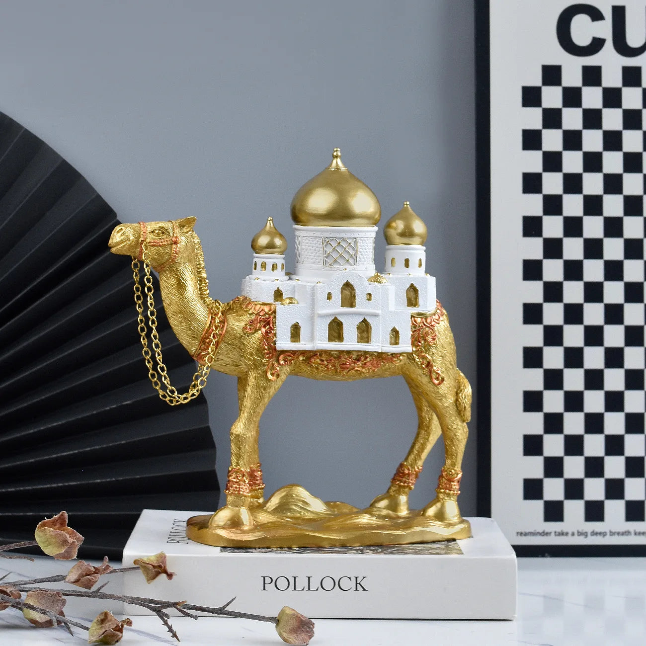 Decorative Camel Figurine with Dome Palace