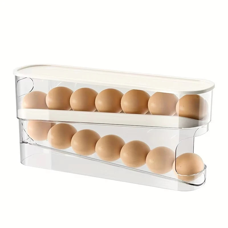 2-Tier Automatic Rolling Egg Storage Box