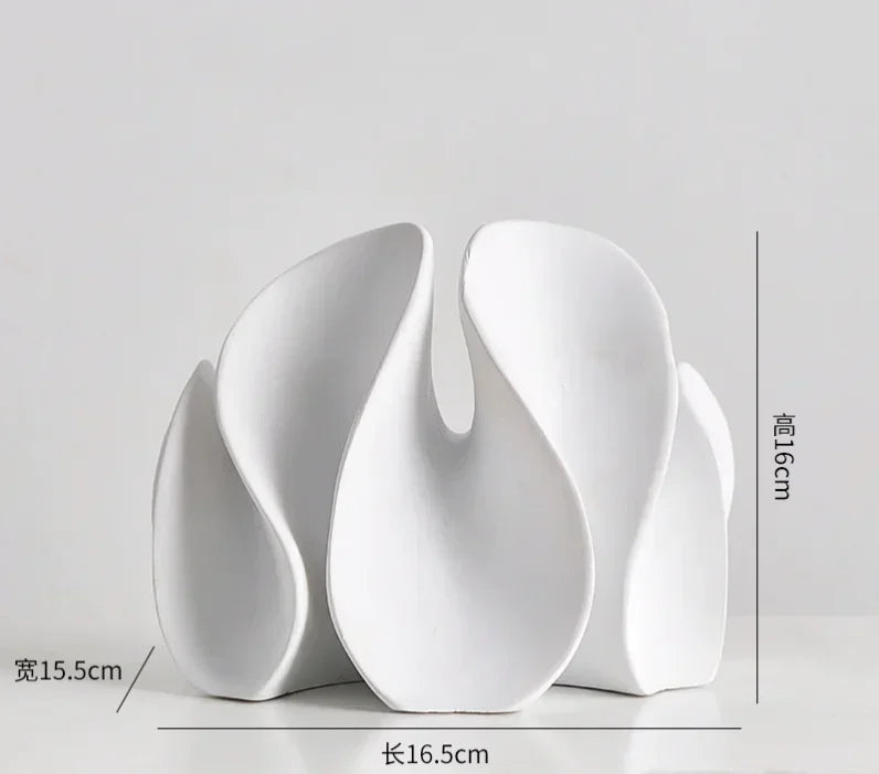 Modern Abstract Petal Sculpture