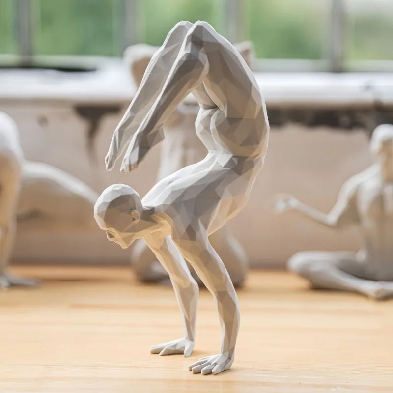 Minimalist 3D Printed Yoga Pose Figurine