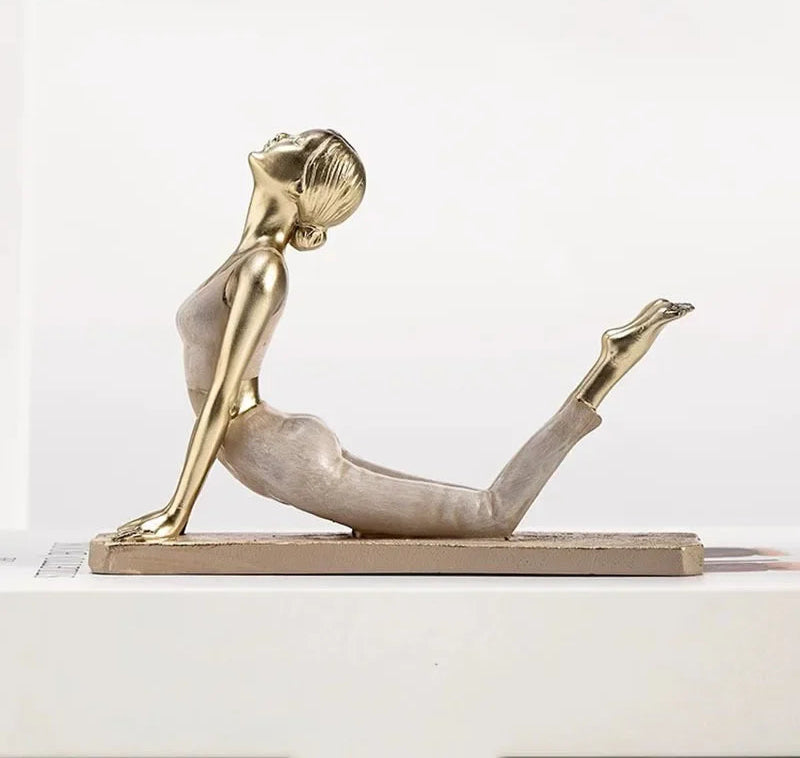 Elegant Yoga Girl Sculpture