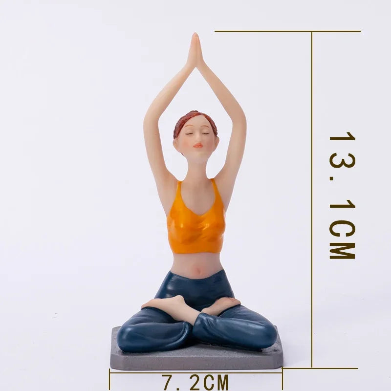 Elegant Yoga Girl Sculpture