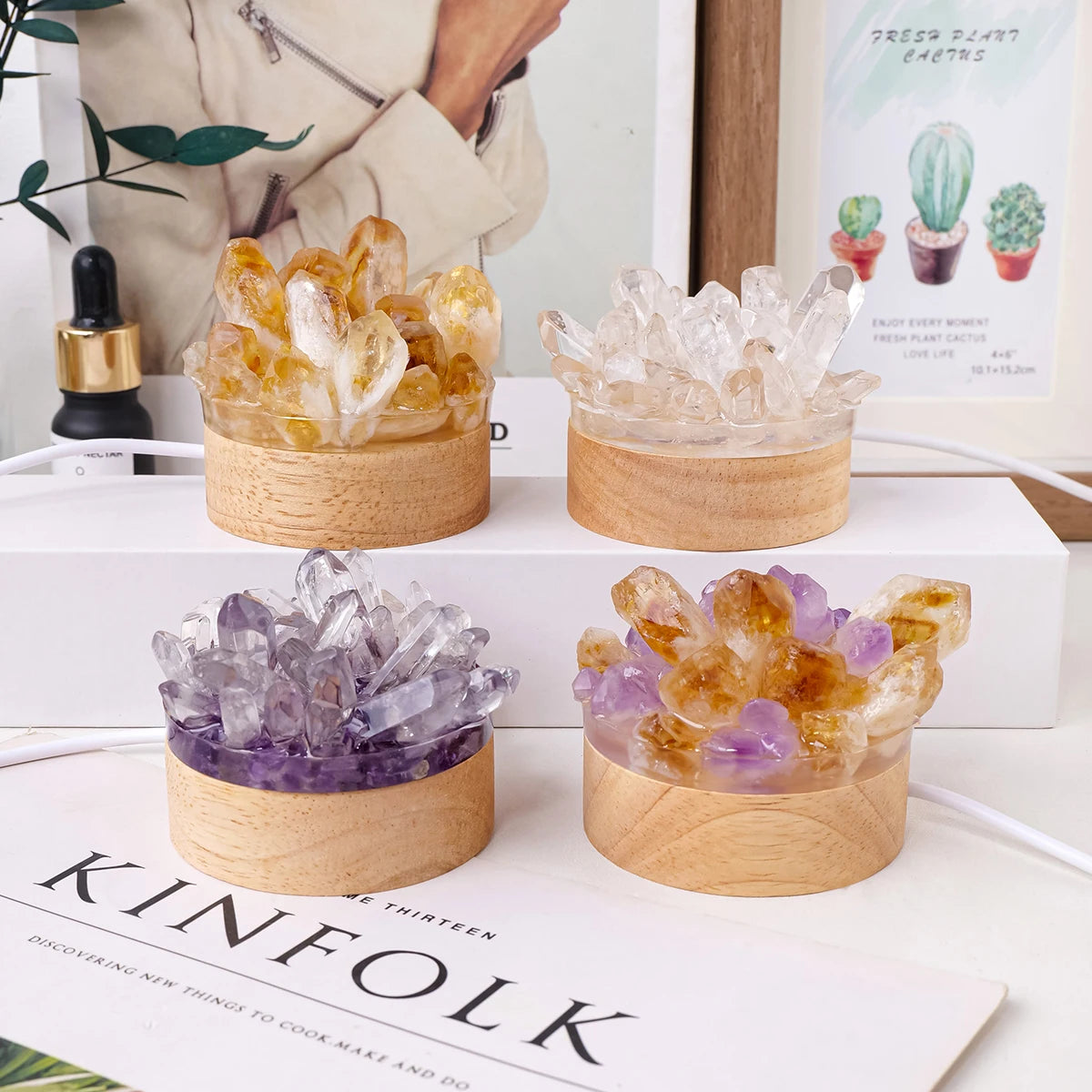 Natural Amethyst Crystal Lamp