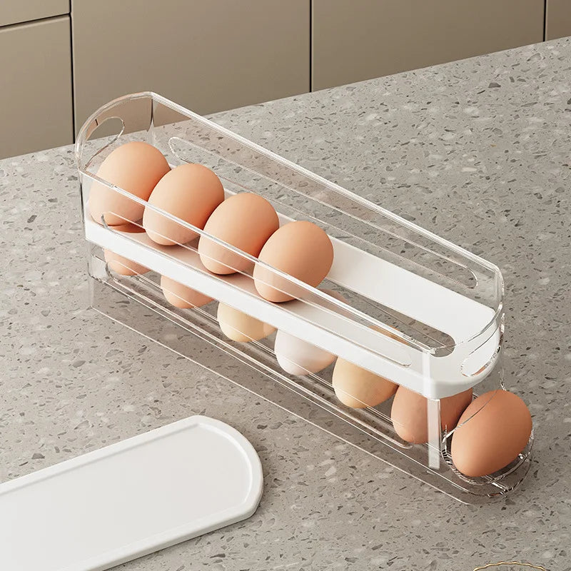 2-Tier Automatic Rolling Egg Storage Box