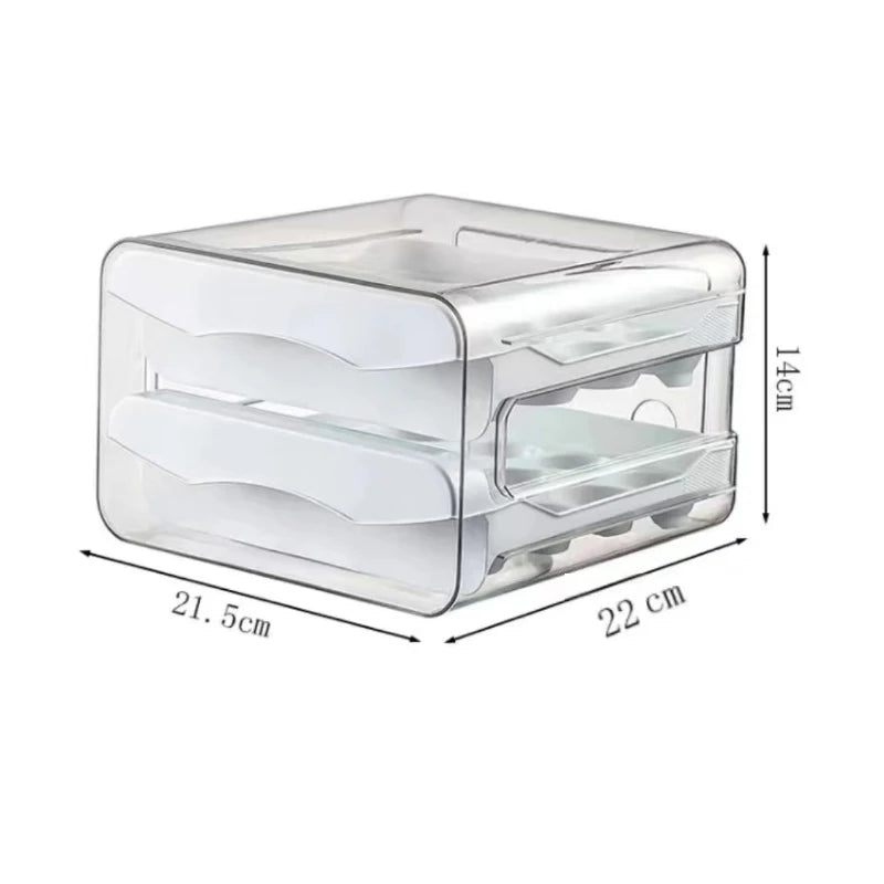 2-Layer Drawer-Style Egg Storage Box