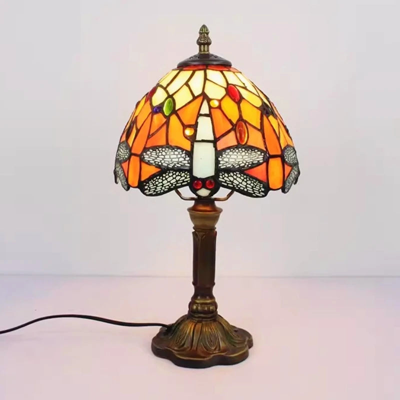 Vintage Stained Glass Desk Lamp