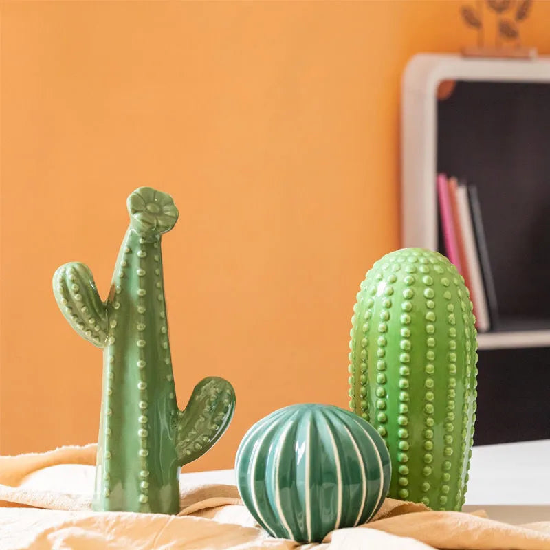 Nordic Ceramic Cactus Ornaments