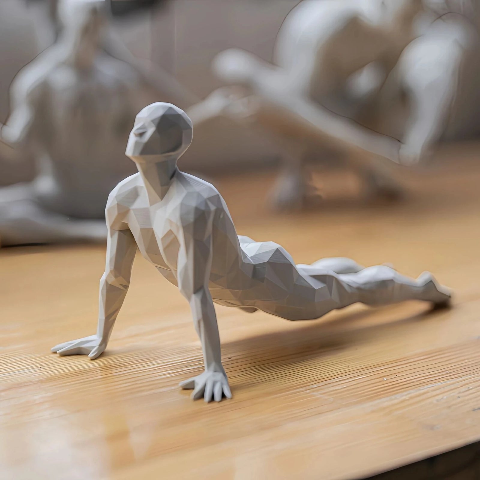 Minimalist 3D Printed Yoga Pose Figurine