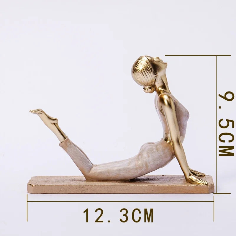 Elegant Yoga Girl Sculpture