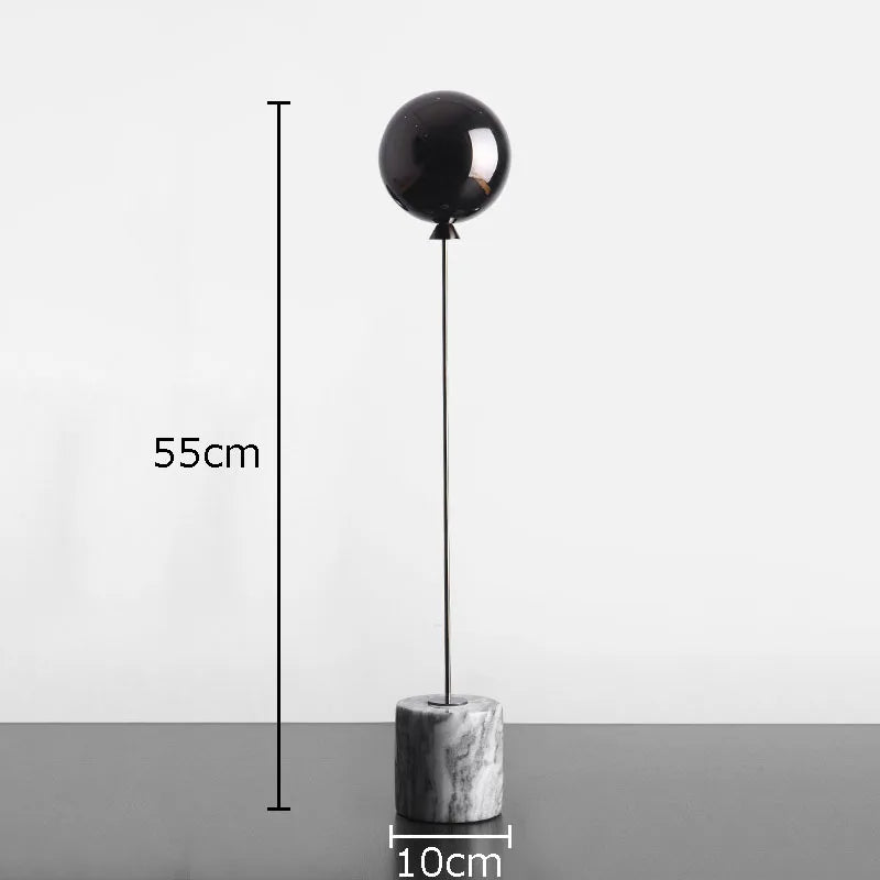 Minimalist Balloon Sculpture with Marble Base