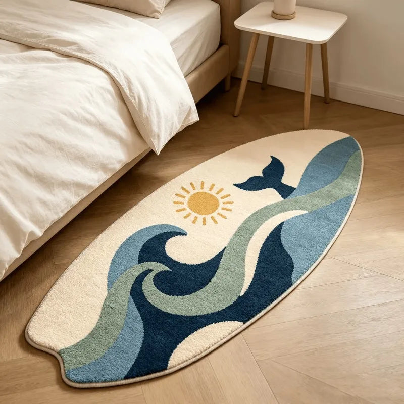 Whale Tail Wave Rug – Ocean-Inspired Area Rug