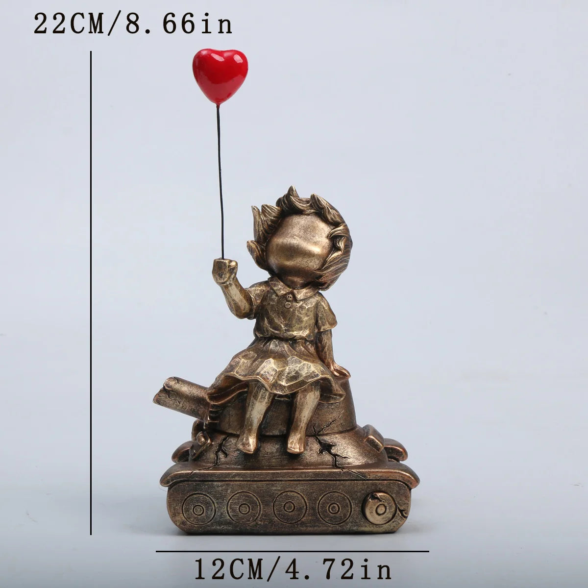 Heart Balloon Girl Sculpture