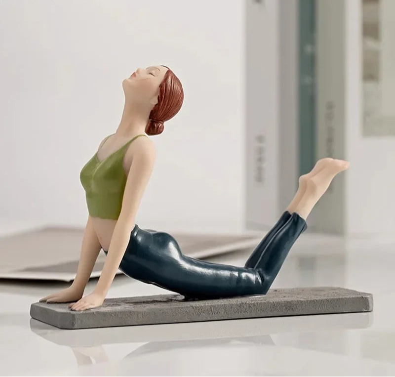 Elegant Yoga Girl Sculpture