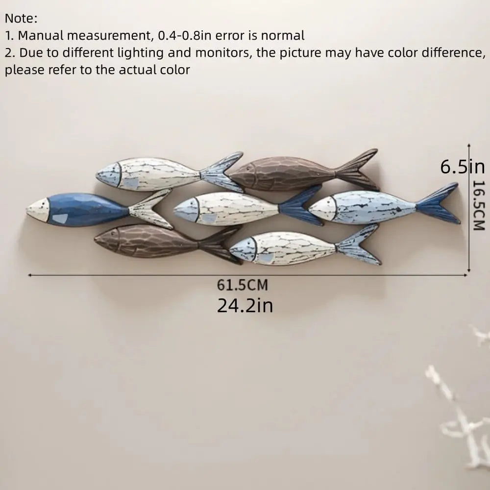 Handcrafted Wooden Fish Wall Art