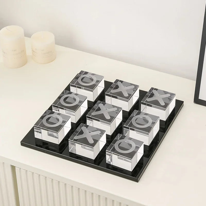 Modern Glass Tic Tac Toe Set